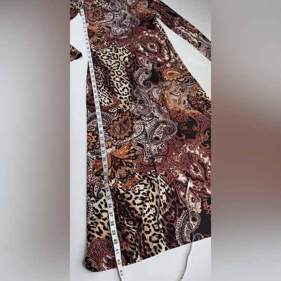Chico’s Paisley Long Sleeve Maxi Dress Size Chicos 0 US 4 Small - Picture 11 of 13
